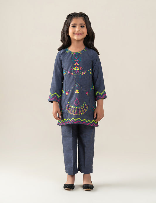 2 PIECE NEON EMBROIDERED SUIT