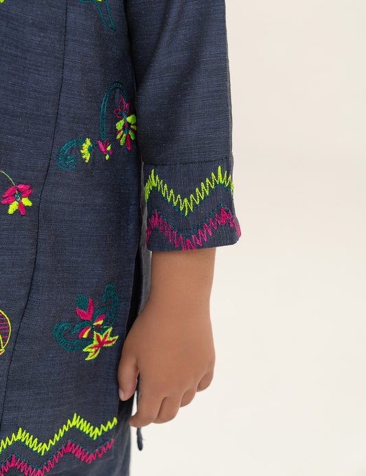 2 PIECE NEON EMBROIDERED SUIT