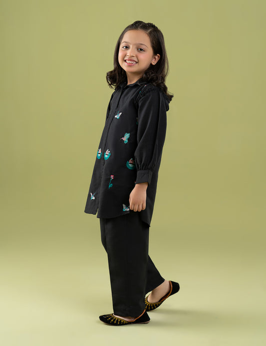 2 PIECE FLORAL EMBROIDERED SUIT