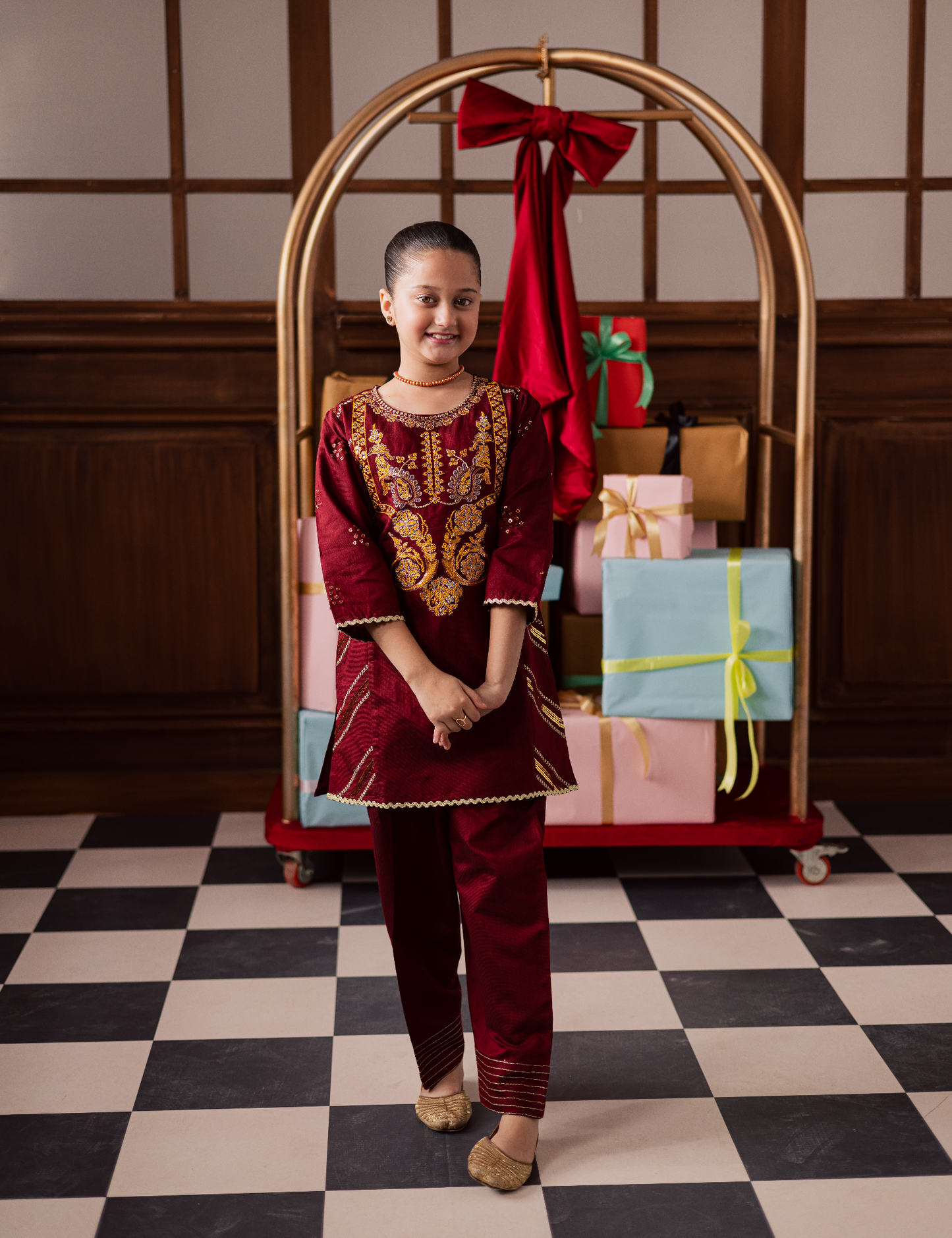 2 PIECE ETHNIC EMBROIDERED SUIT