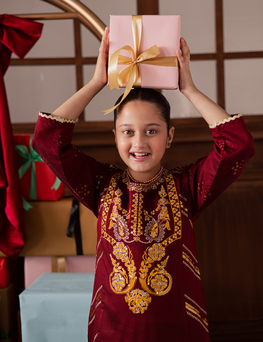 2 PIECE ETHNIC EMBROIDERED SUIT