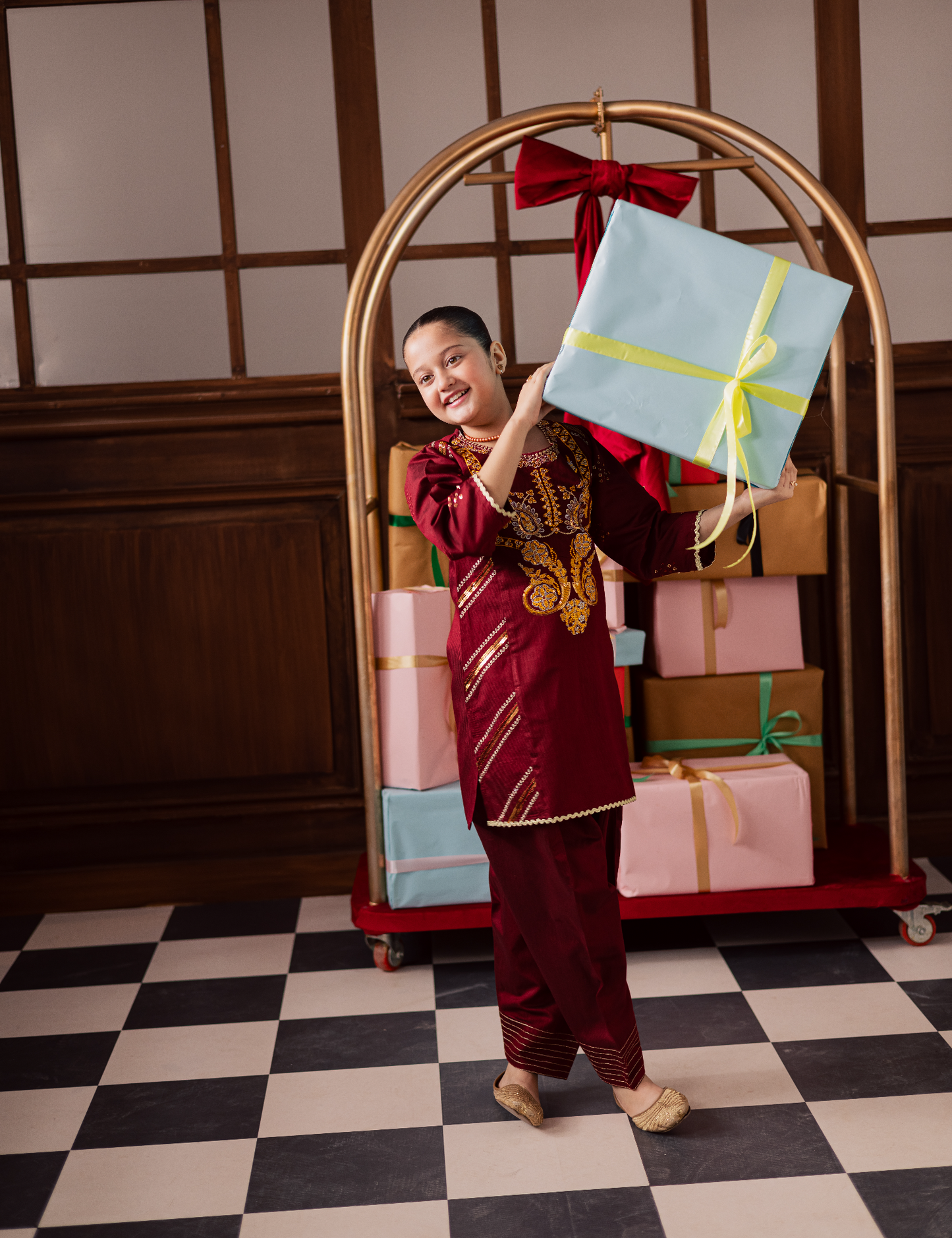 2 PIECE ETHNIC EMBROIDERED SUIT