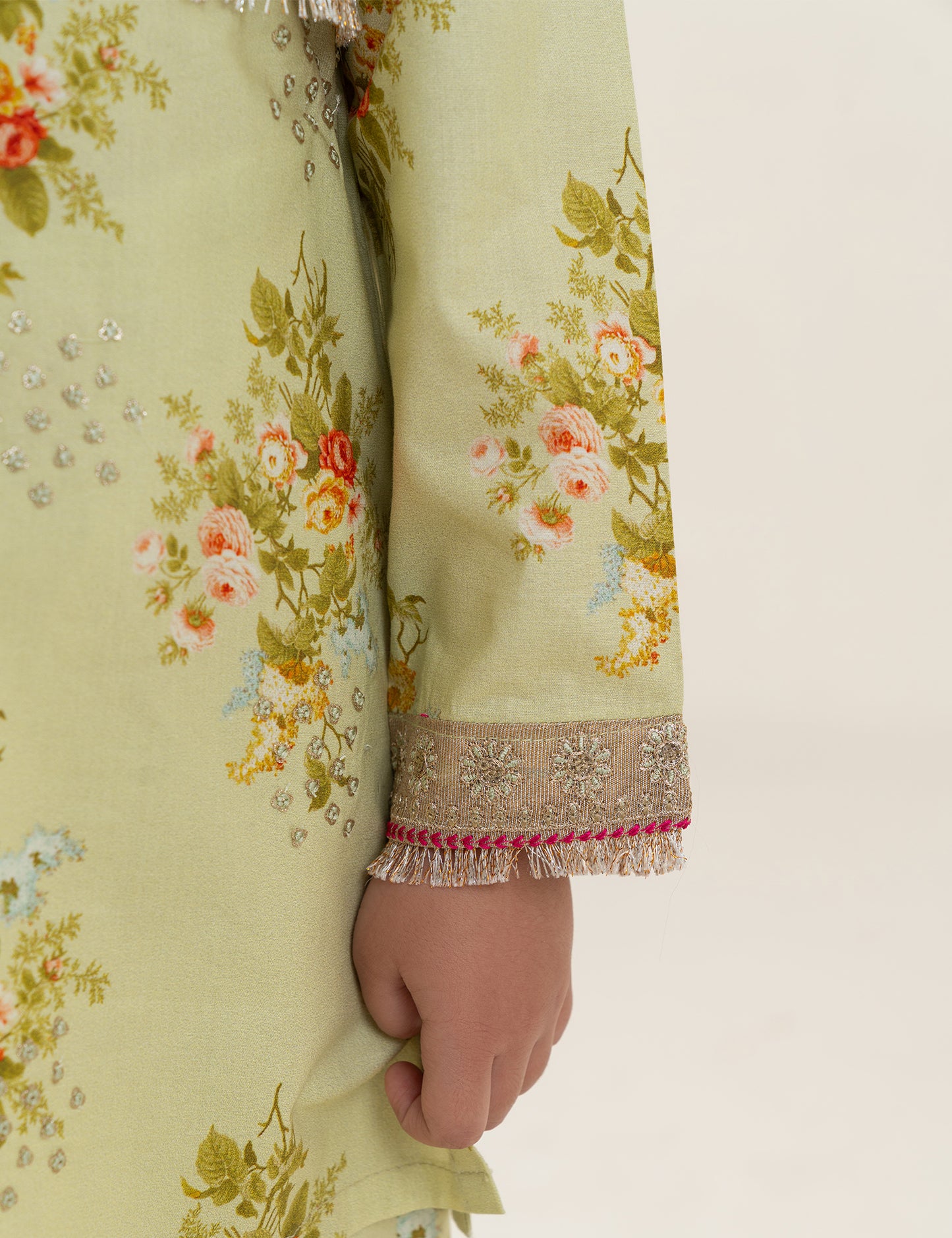 2 PIECE FLORAL EMBROIDERED WAISTCOAT SUIT