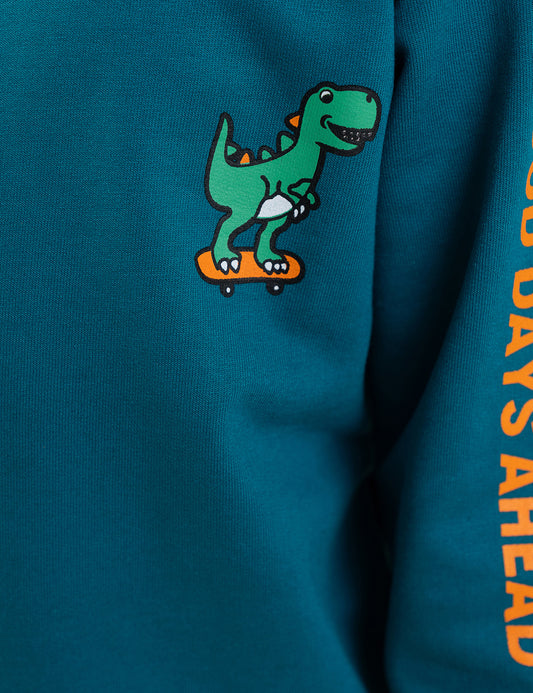 2 PIECE GOOD DAYS AHEAD PRINTED SUIT