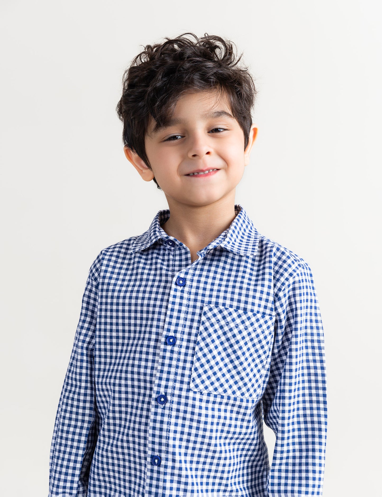 STYLISED BUTTON DOWN CHECKERED SHIRT