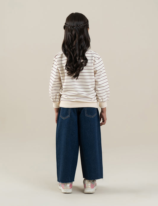 CHERRY STRIPED SWEATSHIRT