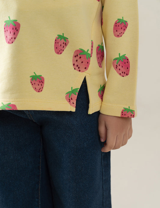 STRAWBERRY PRINTED T-SHIRT