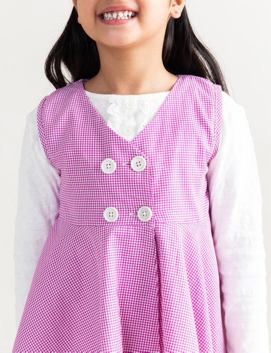 2 PIECE CHECKERED PEPLUM SUIT