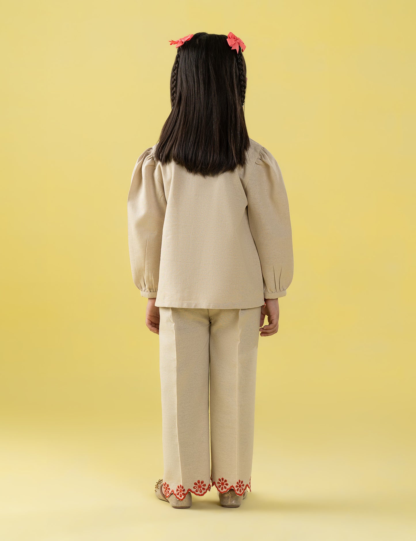 2 PIECE FLORAL EMBROIDERED SUIT