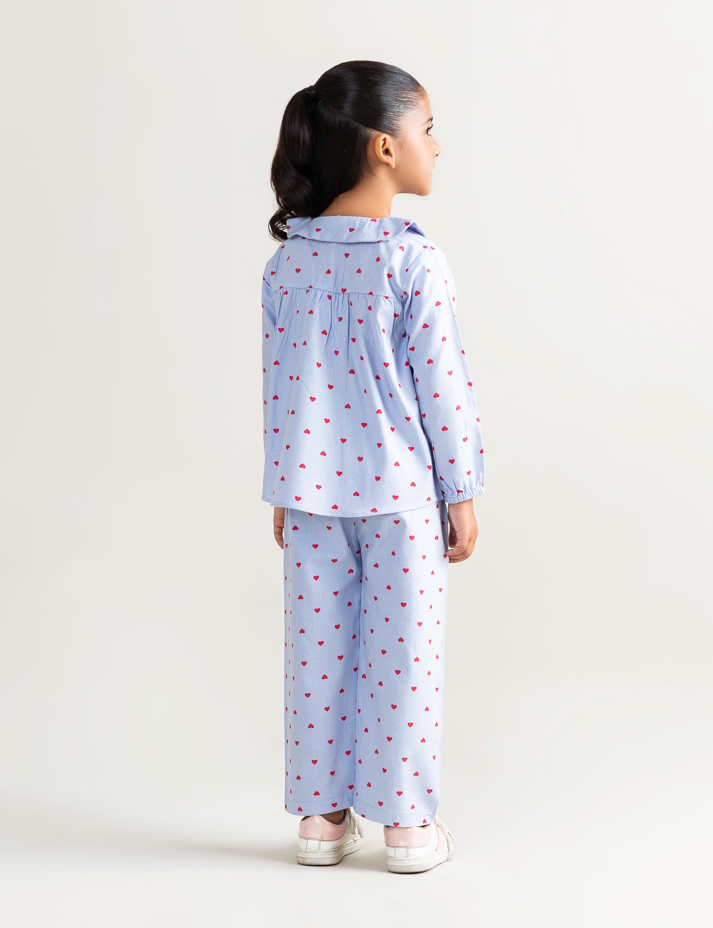 2 PIECE ALLOVER HEART PRINTED SUIT
