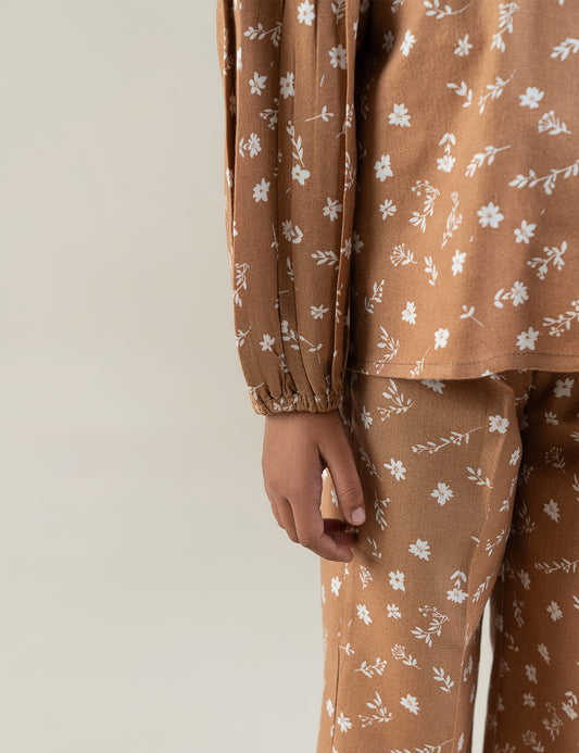 2 PIECE FLORAL PRINTED SUIT