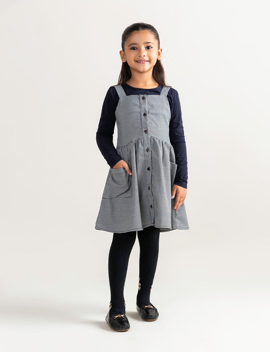 CHECKERED BUTTON FRONT DRESS