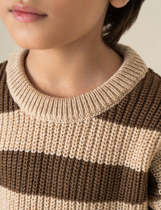 STRIPED KNITTED SWEATER