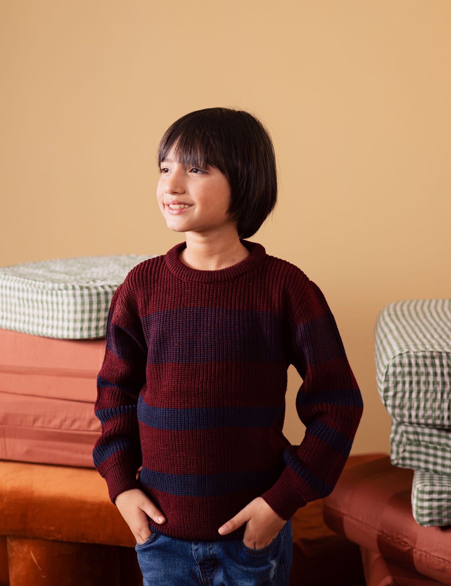 STRIPED KNIT SWEATER