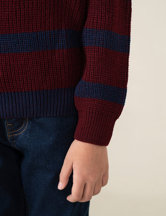 STRIPED KNIT SWEATER