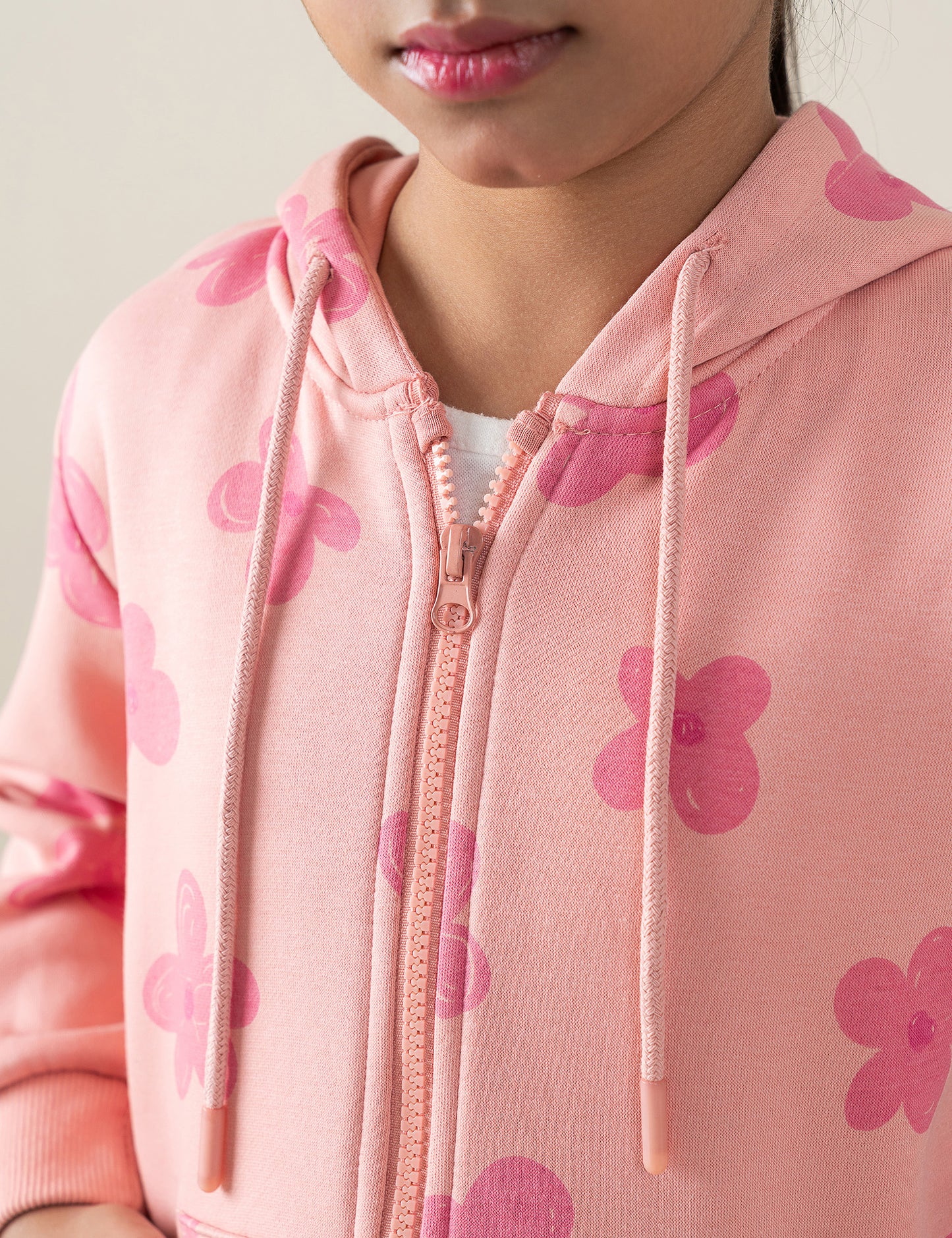 FLORAL PRINTED HOODIE