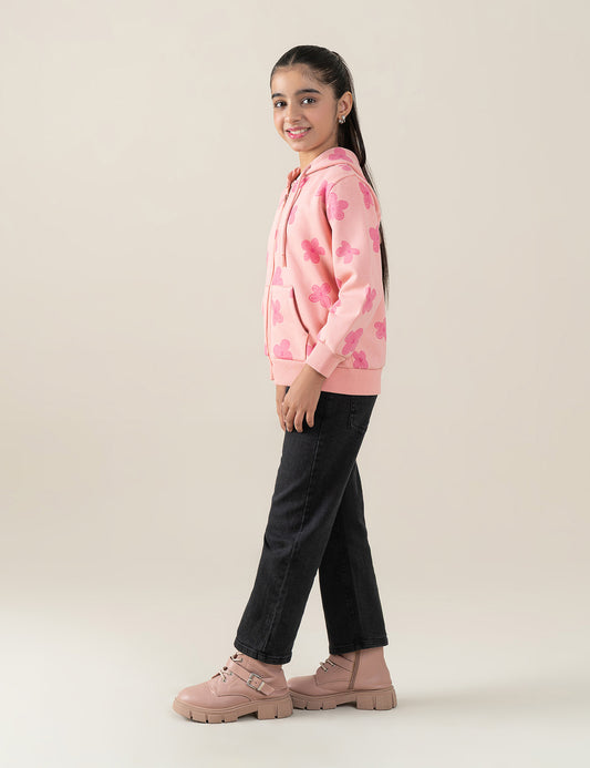 FLORAL PRINTED HOODIE