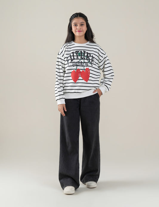 FUTURE GOALS STRIPED SWEATSHIRT