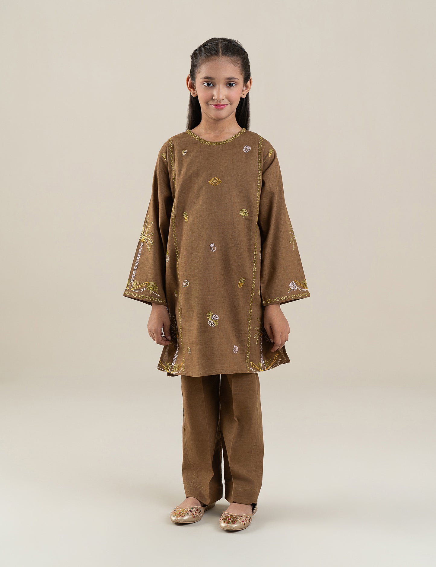 2 PIECE ALLOVER EMBROIDERED SUIT