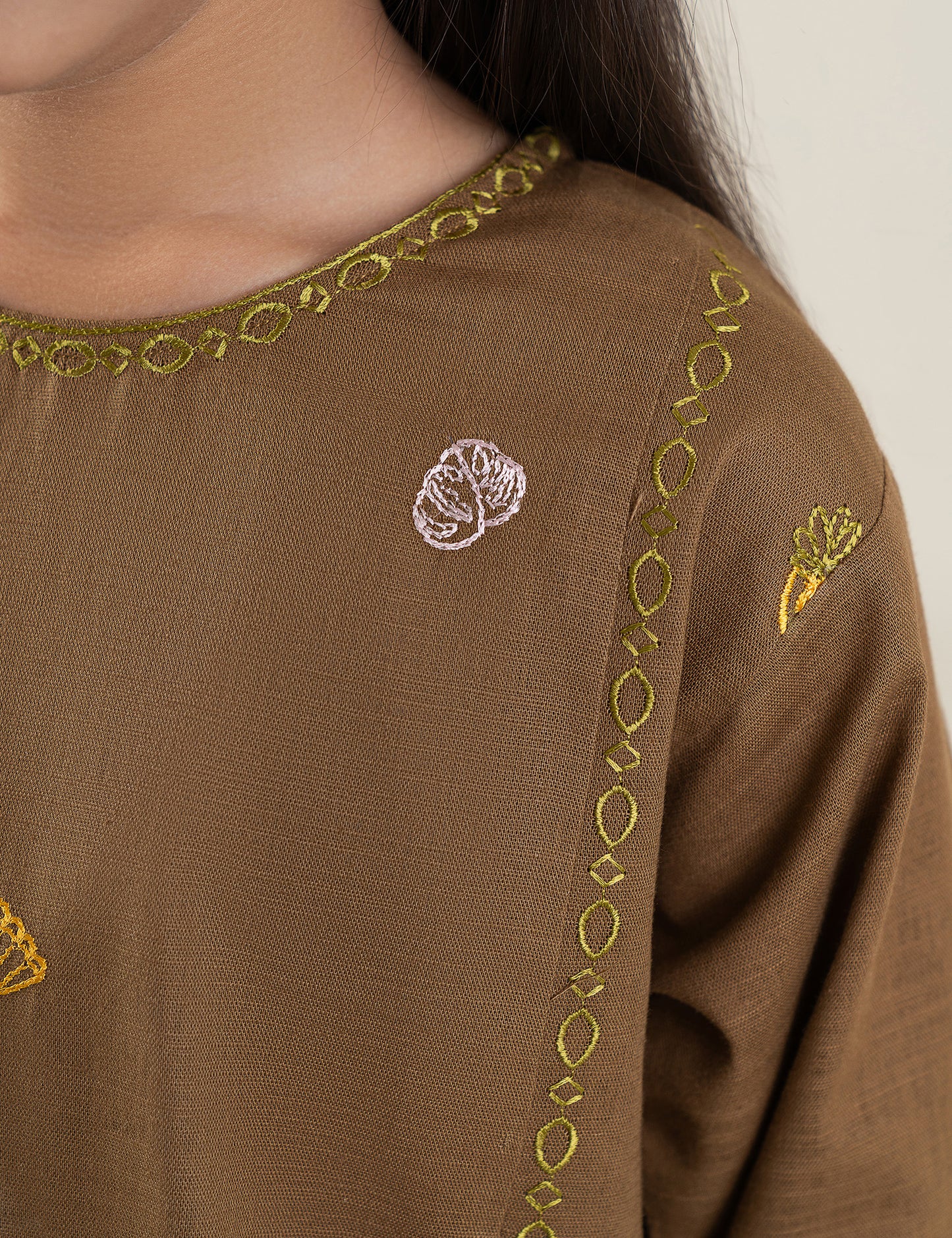 2 PIECE ALLOVER EMBROIDERED SUIT