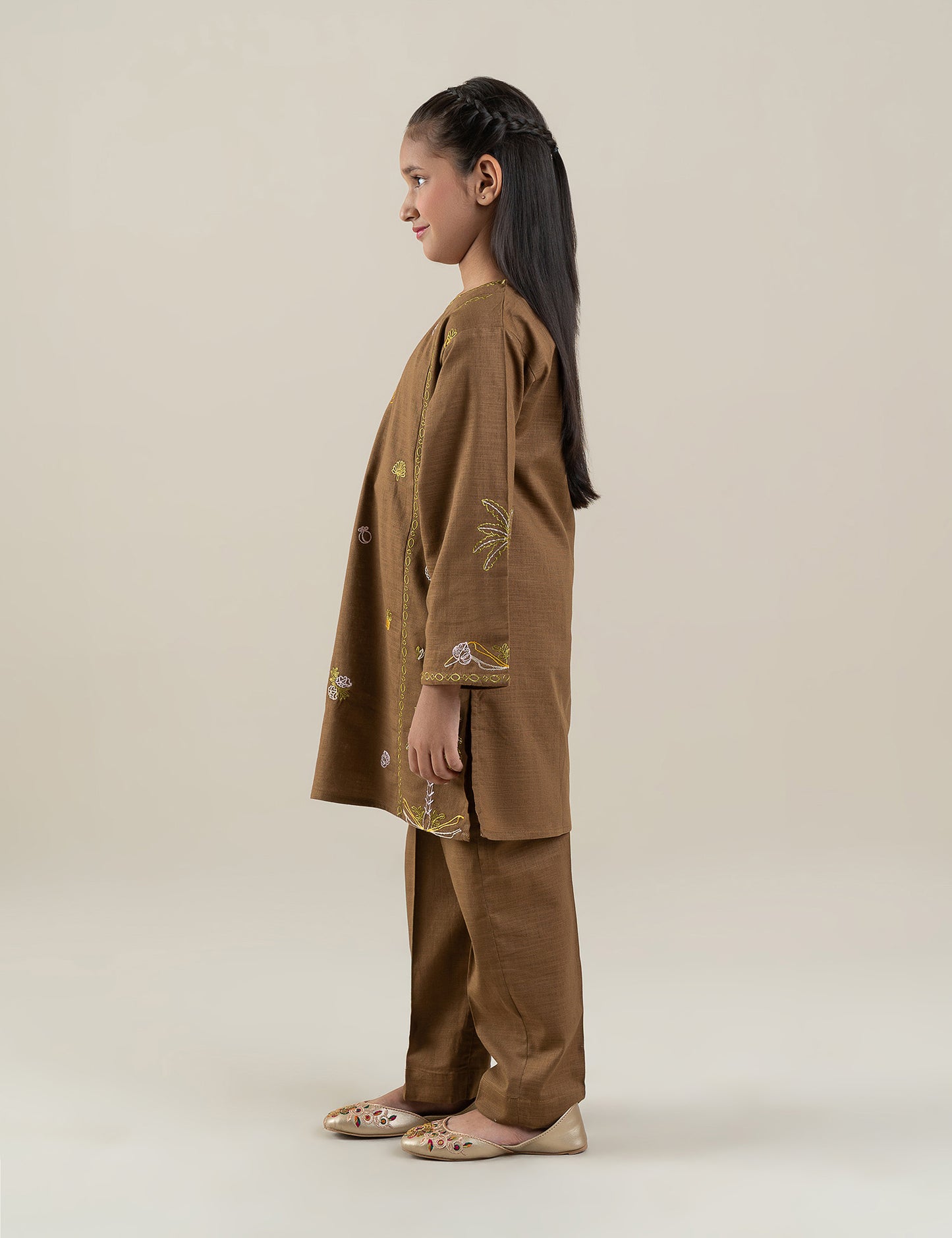 2 PIECE ALLOVER EMBROIDERED SUIT