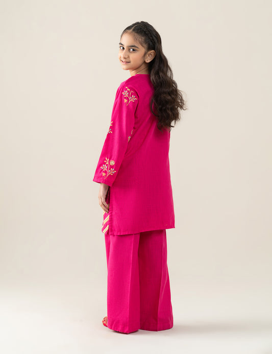 2 PIECE CONTRAST EMBROIDERED SUIT