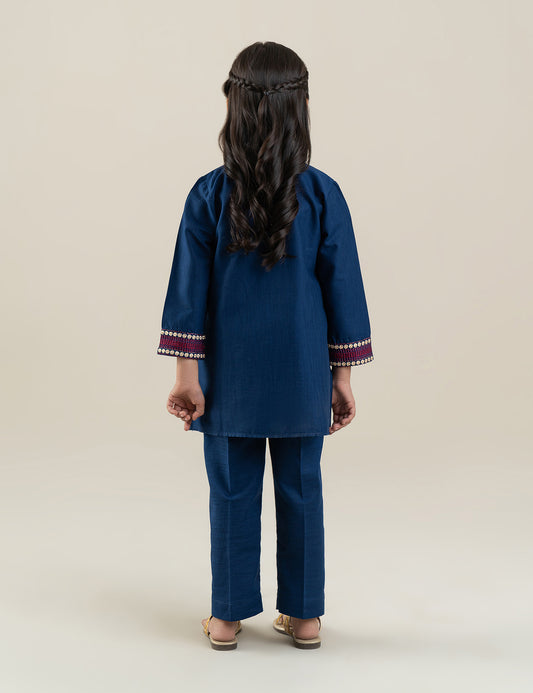 2 PIECE CONTRAST EMBROIDERED SUIT