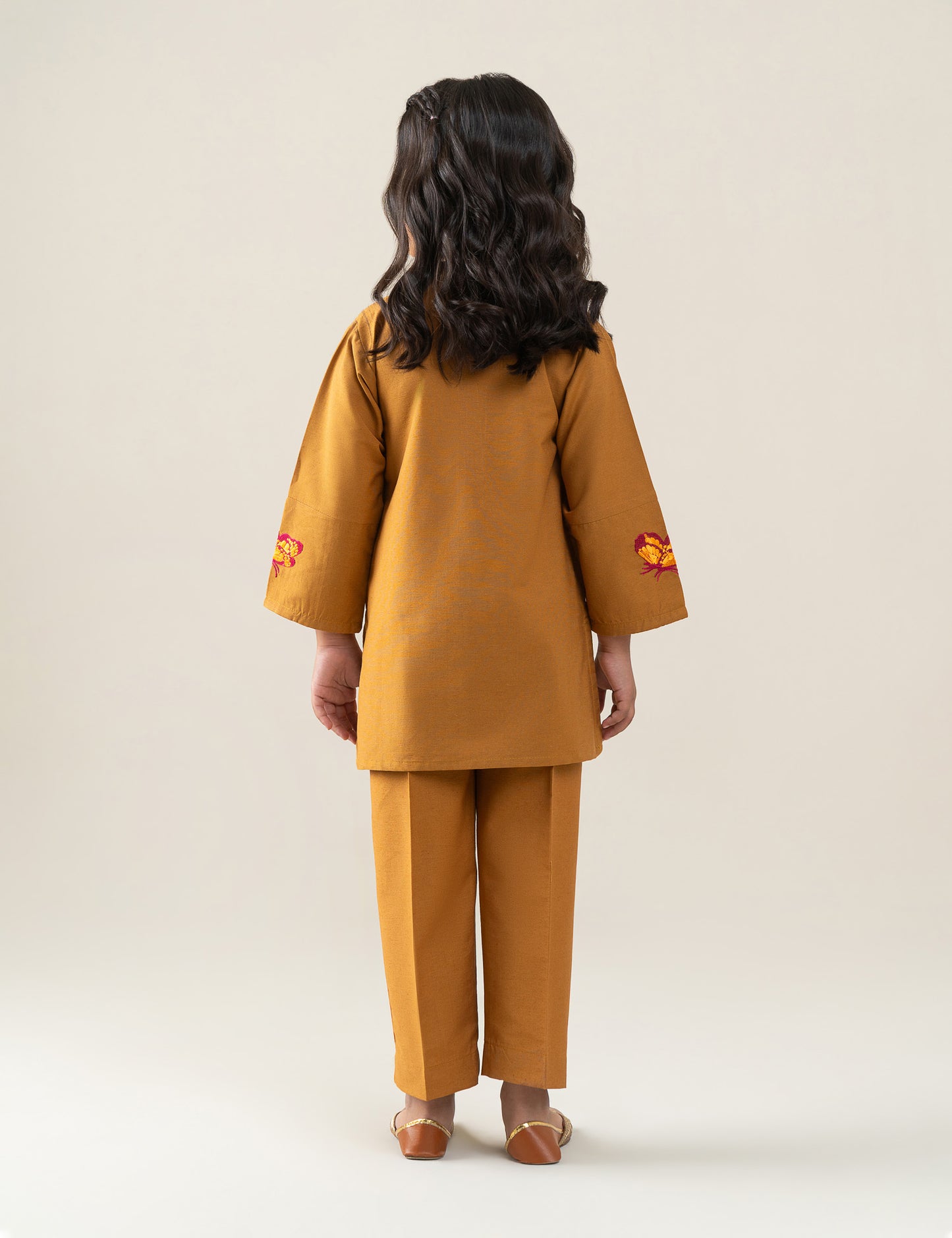 2 PIECE BUTTERFLY EMBROIDERED SUIT