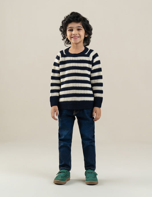 STRIPED KNIT SWEATER