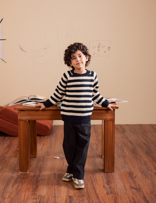 STRIPED KNIT SWEATER