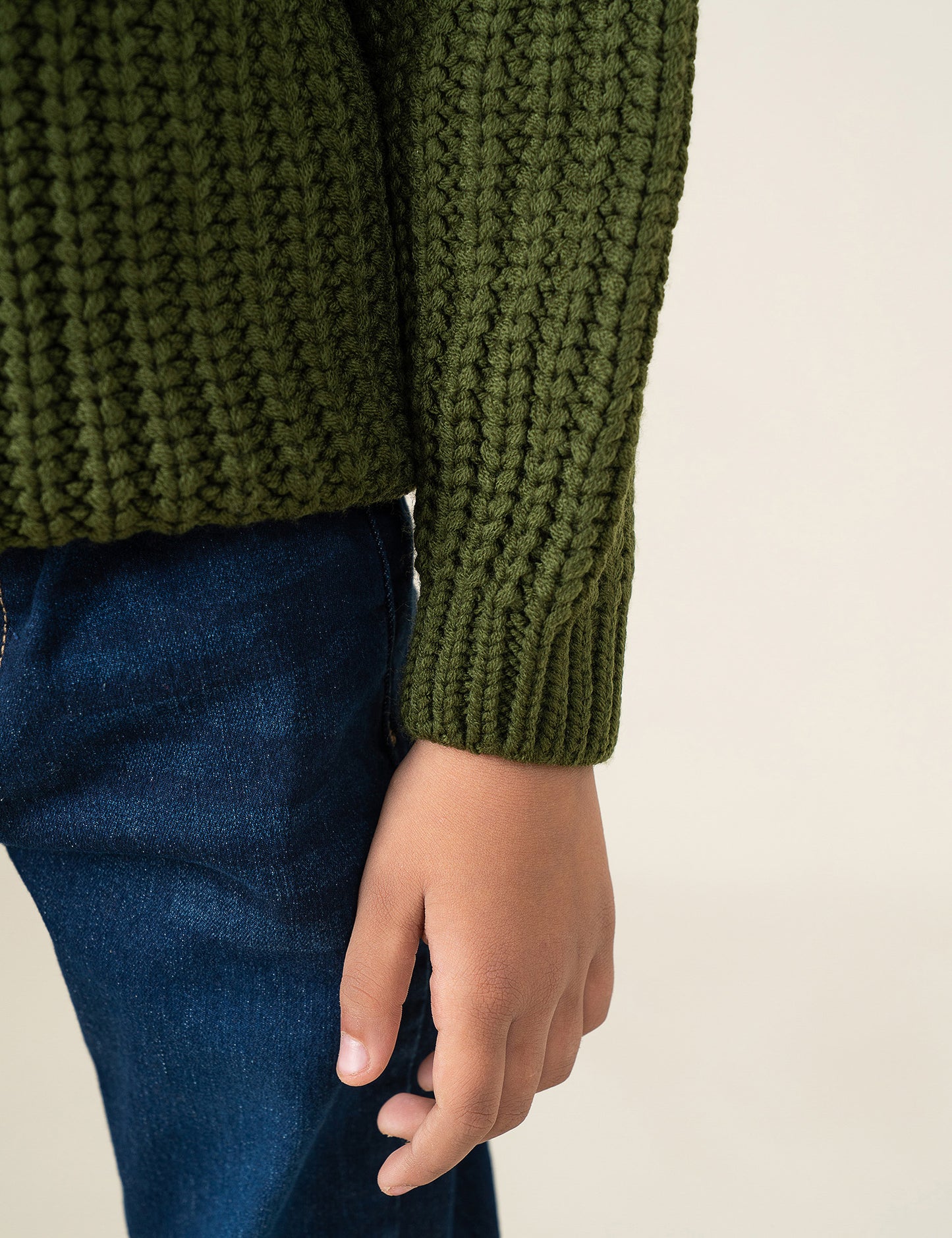 TEXTURED KNIT SWEATER