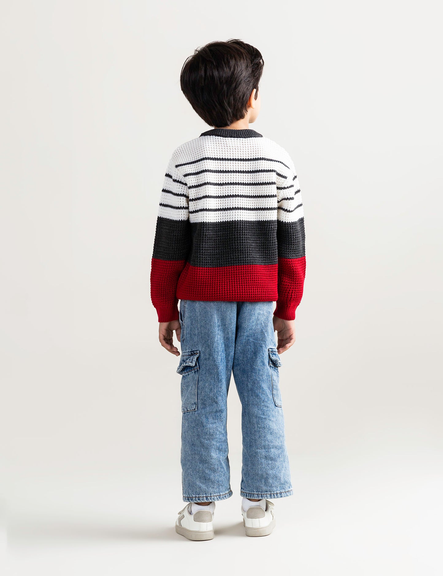 STRIPED COLOR BLOCK SWEATER