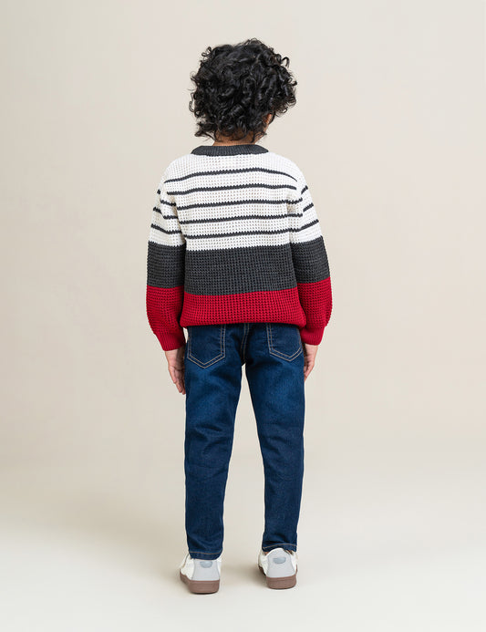 WAFFLE KNIT SWEATER