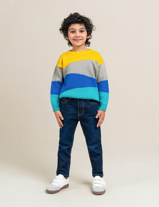 COLOR BLOCK SWEATER