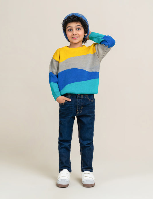 COLOR BLOCK SWEATER