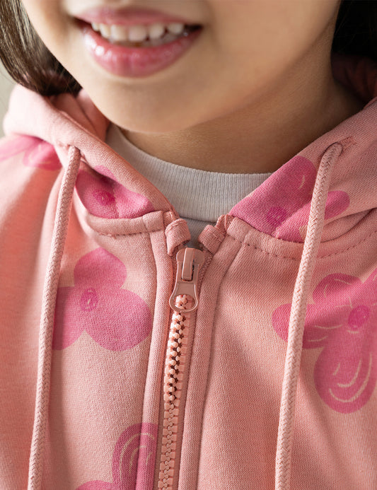 FLORAL PRINTED HOODIE