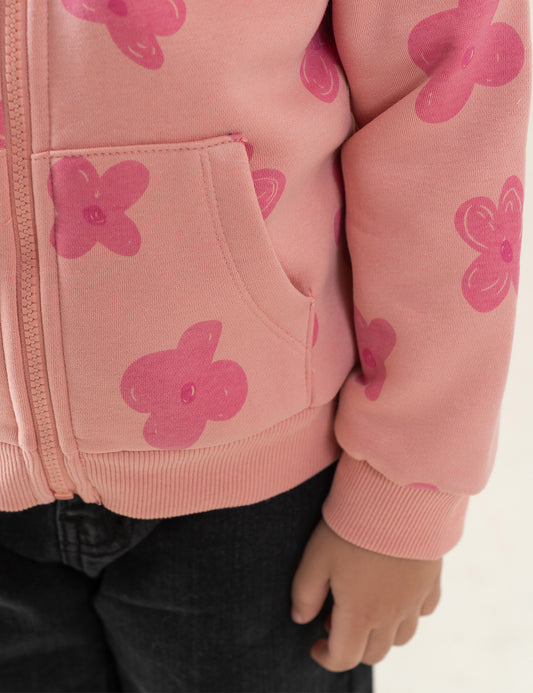 FLORAL PRINTED HOODIE