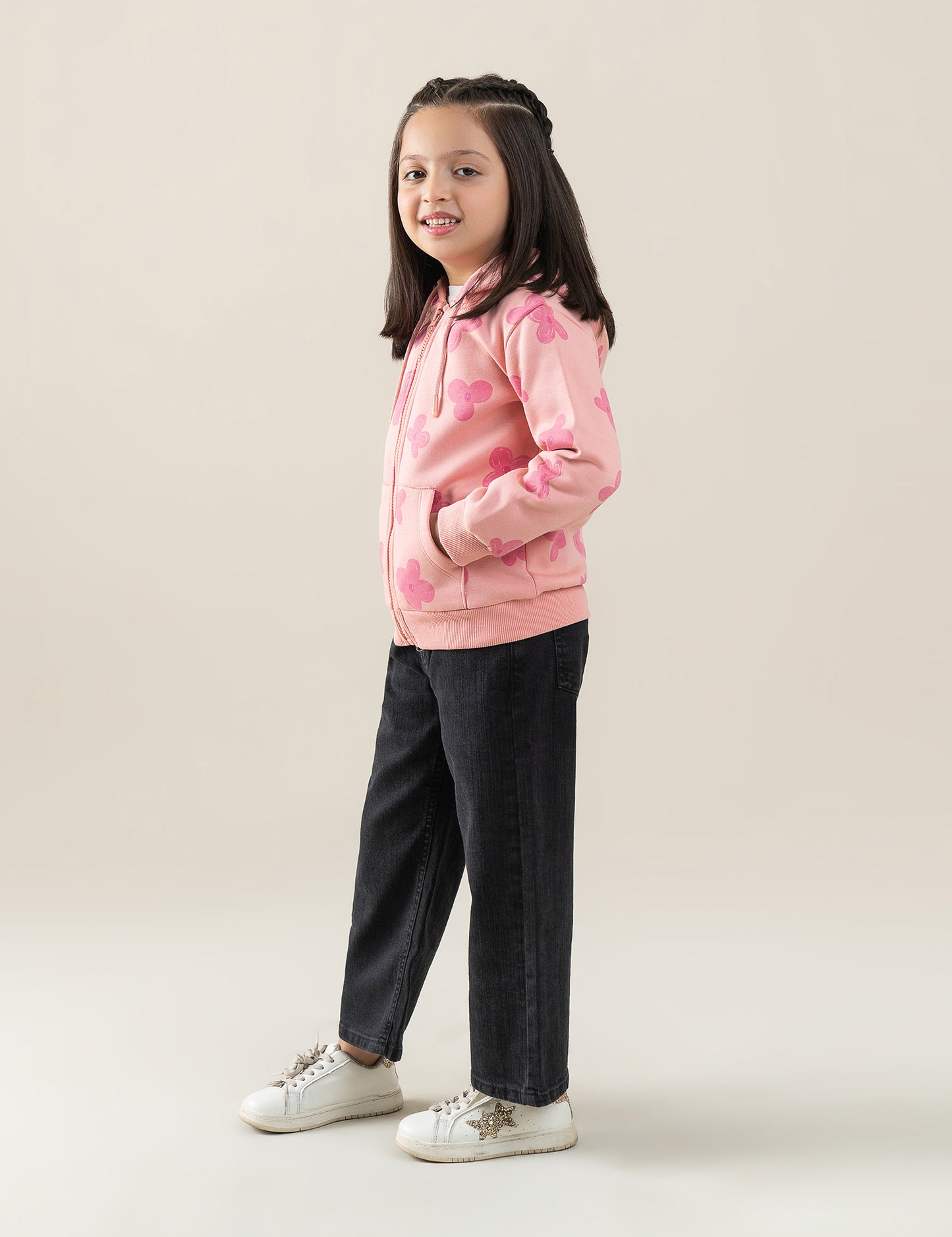 FLORAL PRINTED HOODIE