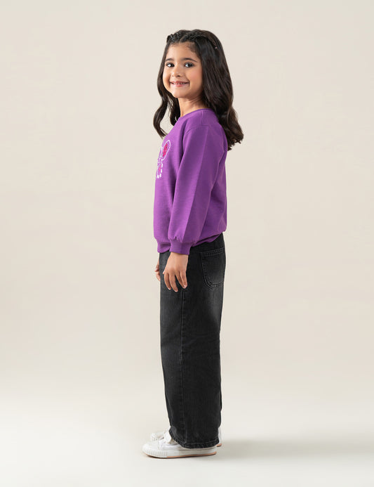 BUTTERFLY FLORAL GRAPHIC SWEATSHIRT