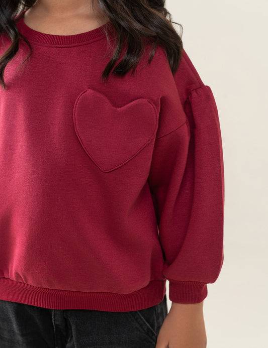 HEART POCKET SWEATSHIRT