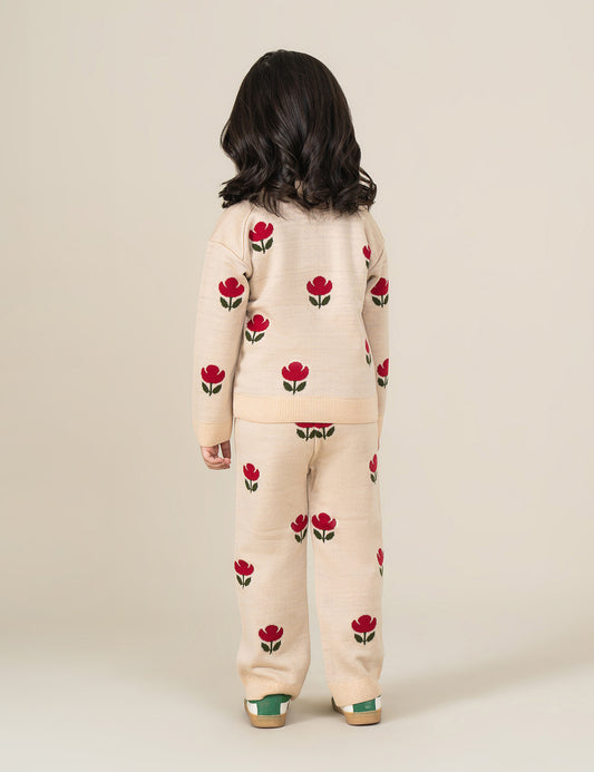 FLORAL KNITTED SWEATER
