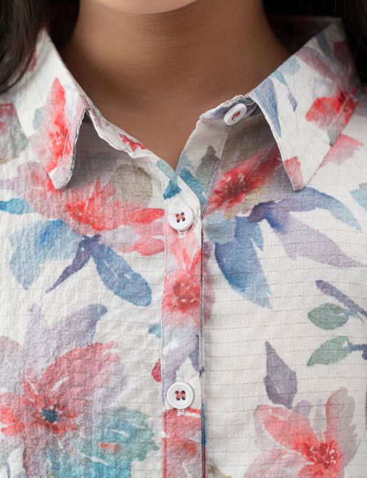 2 PIECE FLORAL PRINTED SUIT