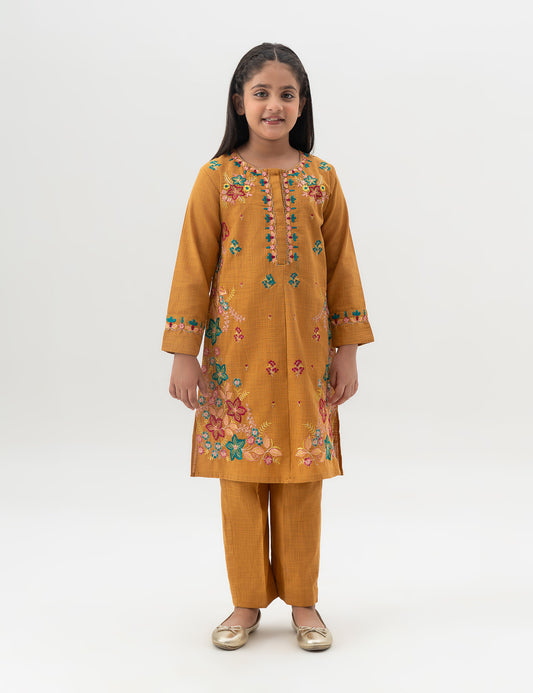 2 PIECE FLORAL EMBROIDERED SUIT