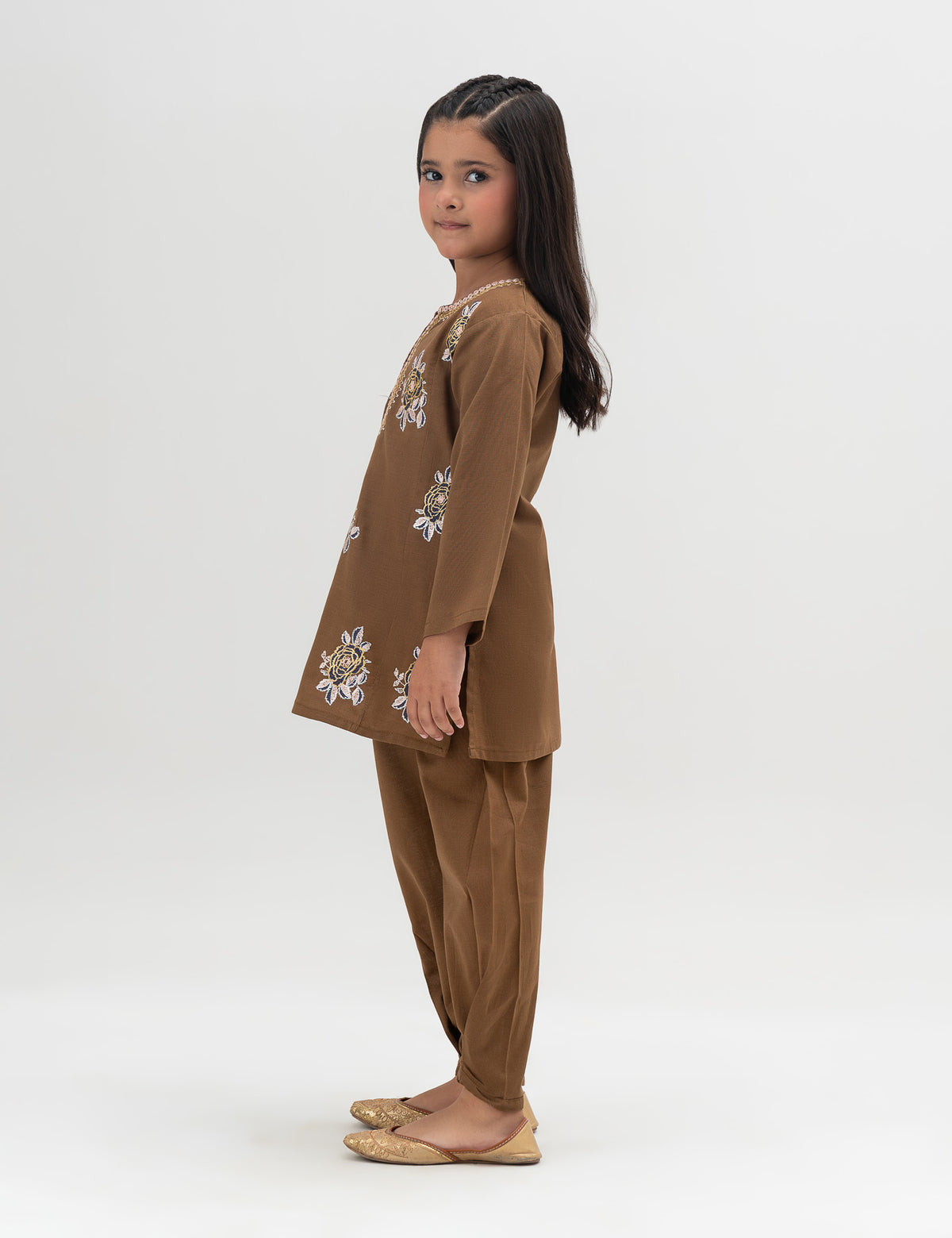 2 PIECE FLORAL EMBROIDERED SUIT
