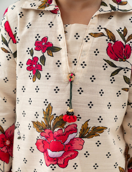 2 PIECE FLORAL PRINTED SUIT