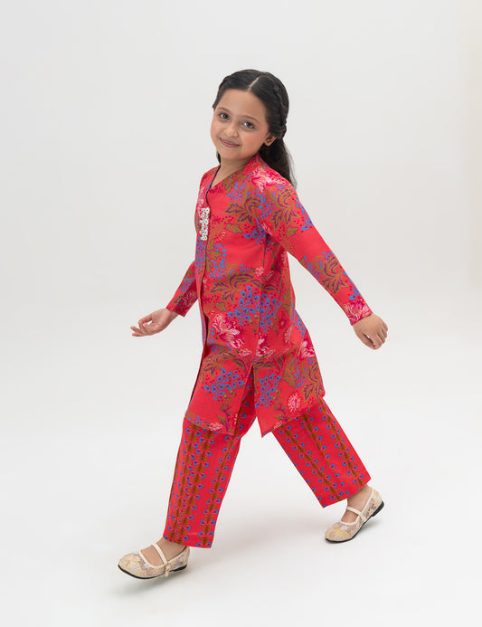 2 PIECE FLORAL PRINTED SUIT