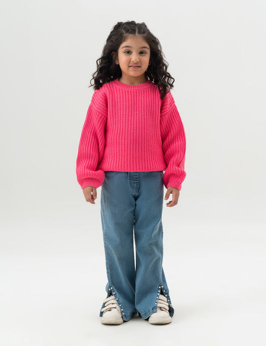 TEXTURED KNIT SWEATER