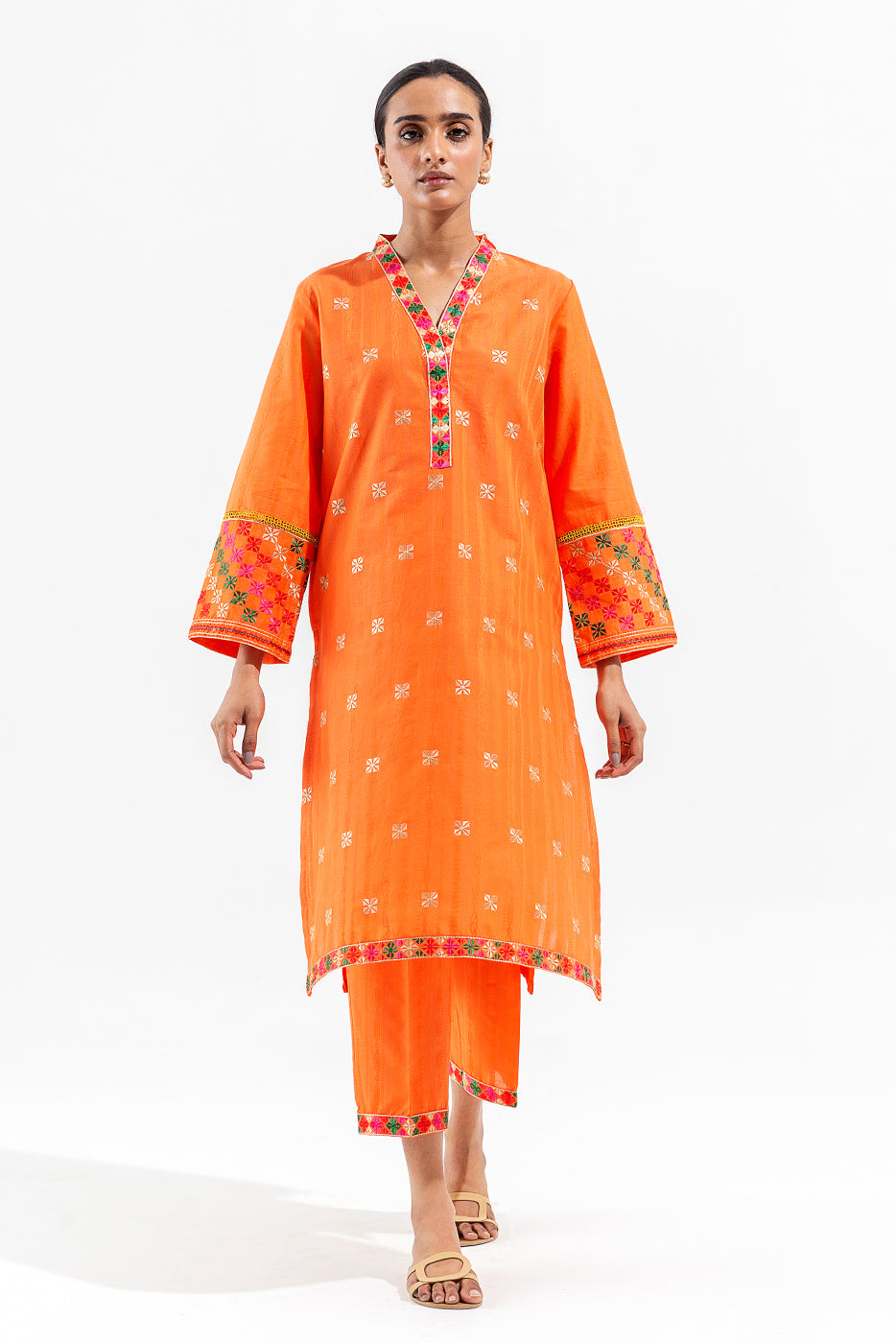 2 PIECE EMBROIDERED BROCIA JACQUARD SUIT (PRET)