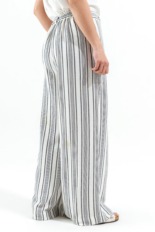 STRIPED WIDE LEG PANTS