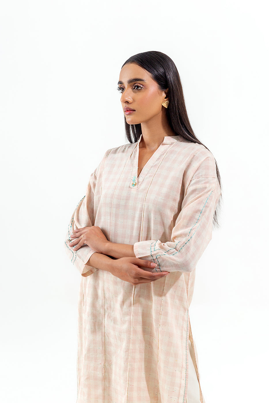 EMBROIDERED MULTI NAPS SHIRT (PRET)